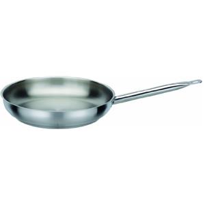 GSW Le Chef Padella Professionale in Acciaio Inox 28 cm - Extra Pesante con Manico in Acciaio e Fondo Spazzolato