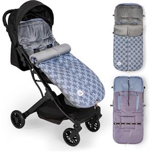 Interbaby Sacco Passeggino Invernale Universale Interbaby | Copri passeggino universale | Sacco Termico per Ovetto rimovibile, doppia apertura, facile da lavare, materiali anallergici, Stella Marino Grigio