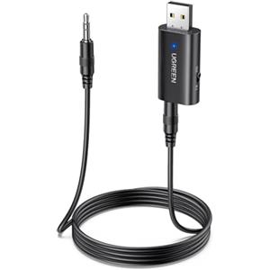 UGREEN Adattatore Jack 3,5mm Bluetooth 5.4 2-IN-1 Trasmettitore Ricevitore con Cavo Audio Aux per TV PC Amplificatore Auto Telefono Altoparlanti Cuffie