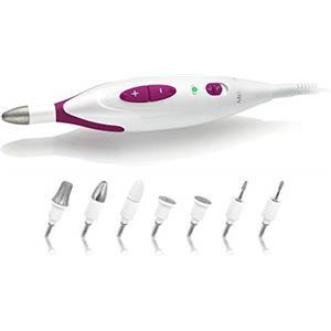 medisana MP 815 set per manicure e pedicure elettrica con 7 accessori per la cura delle unghie, 2 impostazioni di velocità per unghie, cuticole e calli