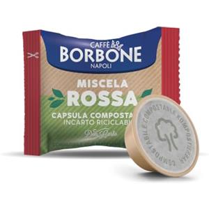 Caffè Borbone Don Carlo Compostabile, Miscela Rossa - 100 Capsule - Compatibili con le Macchine ad uso domestico Lavazza* A Modo Mio*