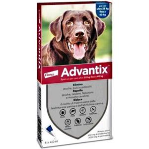 ELANCO ADVANTIX SPOT-ON 4 PIPETTE DA 25 A 40 KG CANE SCADENZA 10-2027