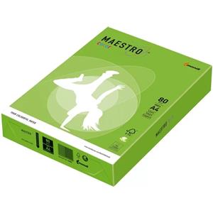 MONDI Carta Maestro Color A4 80gr Verde Forte MA42 - 500 Fogli Certificata FSC per Stampa Laser e Inkjet