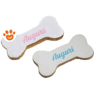 LeoPet Biscotto Grande a Forma di Osso per Compleanno - Snack per Cani 60g