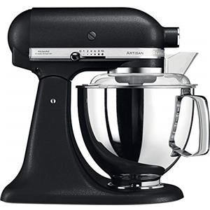 Kitchenaid Planetaria - Artisan - Robot da Cucina con testa inclinabile e 7 accessori - 4.8 L - Impastatrice - Color Ghisa nero