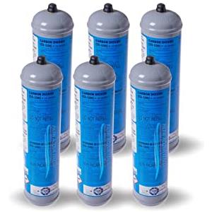 FILTRIACQUAITALIA Bombole Co2 600 gr. Usa e Getta per Gasatori Acqua e Refrigeratori Attacco 11 mm passo 1 mm