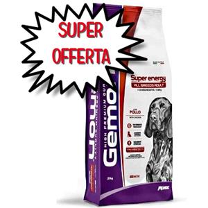 MONGE Gemon Super Energy Crocchette per Cani Adulto All Breeds con Pollo - Alimento Completo 20 kg