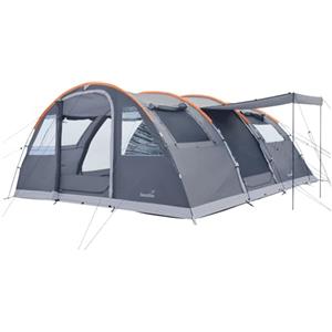 Skandika Gotland 6 - tende campeggio familiare - zanzariera - 540 x 450 cm - Telo sotto tenda cucito - Colonna d`acqua 5000mm (Grigio)