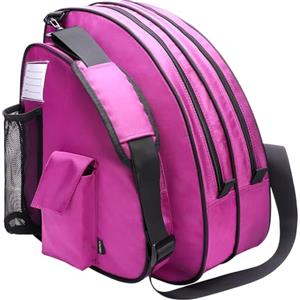 VENTCY Borsa Pattini Rotelle Bambina, Borsa Porta Pattini Ghiaccio in Linea Doppi per Fino alla Taglia 43 (EU) Viola