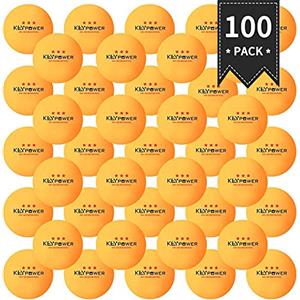 ENG 100 pezzi Palle da Ping Pong, Palle da Tennis da Tavolo, Palle da Ping Pong Professionali K40+ in Resina ABS a 3 Stelle per Esercizi, Allenamenti, Club di Tennis da Tavolo, Dilettanti, Giochi