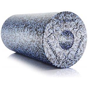 BODYMATE Foam Roller con Grado Durezza Extra-Duro con E-Book 0 Grigio-Blu/Nero - Vari Lunghezza