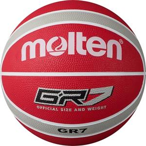 Molten Gr, Ball-Pallone da Basket, Misura 6, Colore Gioventù Unisex, Bianco/Rosso/Argento, Taglia 6