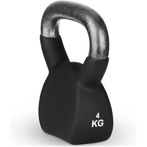 Athlyt Neoprene Kettlebell Weights in Black Unisex - Cast Iron Kettlebells & Weight Workout Equipment - Indoor Weight Training & Gym Home Fitness - Various Weights in 4 kg, 8 kg, 12 kg, 16 kg Kettlebell