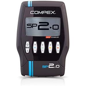 Compex Sp 2.0 Elettrostimolatore, Nero con Banda Azzurra & Motor Point Penna, Argento, Standard