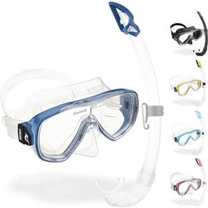 Cressi , Onda Mare Combo Set Maschera Sub E Snorkel Mexico Unisex Adulto, Nero, Taglia unica