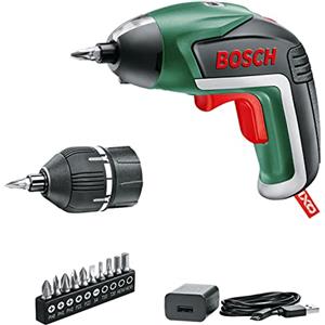 Bosch Home and Garden, Avvitatore a Batteria IXO (5a Generazione, Batteria Integrata da 3,6 V, Attacco Mandrino, 10 Punte, Caricabatteria USB, in Confezione di Cartone) - Edizione Amazon