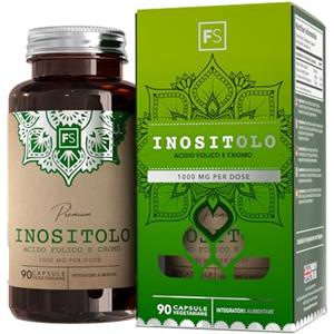 Focus FS Inositolo | Mio Inositolo Integratore 1000mg Inositol con Acido Folico 200μg e Cromo 100μg per Dose - 90 Myo-Inositolo Capsule | Non-OGM, Senza Glutine e Allergeni | Prodotto nel Regno Unito