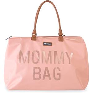 CHILDHOME, Mommy Bag, Borsa per il cambio, Maternità, Borsa da viaggio, Grande capacità, Fasciatoio, Tracolla regolabile, Compartimenti, Tasca isolata, Passaggio valigia, oro e rosa