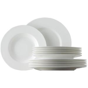 Rosenthal 61040-800001-18339 Jade - Servizio di piatti in porcellana fine bone china, 12 pezzi