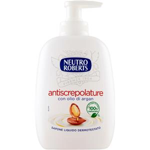 Neutro Roberts Sapone Liquido Antiscrepolature con Olio di Argan 200 ml - Effetto Crema Mani, Dermatologicamente Testato, Flacone Riciclabile