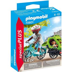 PLAYMOBIL Special Plus 70601 - Mamma con Bicicletta, dai 4 Anni, con Personaggi e Accessori per Gioco Realistico