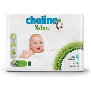 Chelino Nature Pannolino per bambini taglia 4 (9-15 kg), 204 pannolini