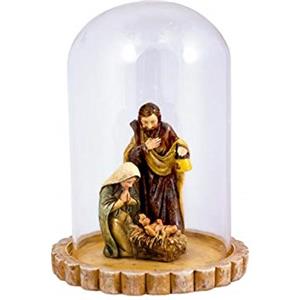 DRW Presepe in Fanal con base in resina da 10 x 14 cm