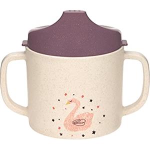 LÄSSIG Tazza per bambini con manico e coperchio rimovibile 150 ml/Sippy Cup PP/Cellulose Little Water Whale