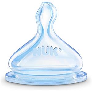 NUK - Set di 2 tettarelle taglia 6-18 mesi, latte infantile
