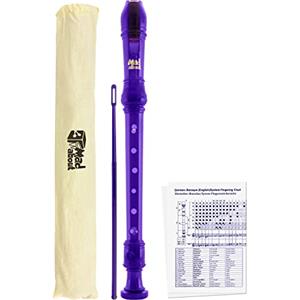 Mad About Rec04 Flauto Dolce Soprano con Custodia, Scovolino per Pulizia e Tabella per Diteggiatura, Viola