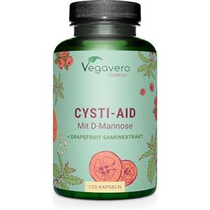 Vegavero Integratore CISTITE | 100% NATURALE | con D-Mannosio, Mirtillo Rosso, Uva Ursina, Semi di Pompelmo e Ortica | 120 capsule | Benessere Vie Urinarie | Senza Additivi | Vegan | Vegavero®