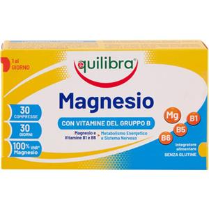 Equilibra Magnesio Integratore con Vitamine del gruppo B, 30 Compresse