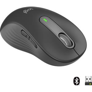 Logitech Mouse Logitech Signature M650 ottico wireless Bluetooth 2000 Dpi Mancino Grafite [910-006239]