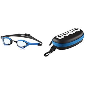 ARENA Cobra Ultra Swipe Goggle, Blu-Blu-Nero, Taglia unica & Astuccio per Occhialini da Nuoto, Custodia Occhialini, Astuccio Rigido, Goggle Case, Colore Nero