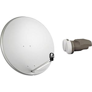 TELE System PARABOLA ANTENNA SATELLITARE 80 CM LNB MONOBLOCCO ASTRA HOT BIRD 1 SINGOLA OUT