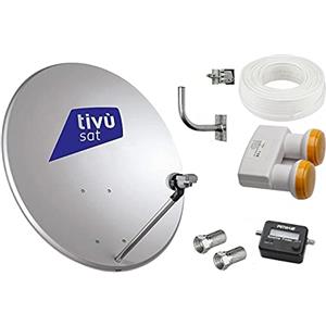 WEB ELETTRONICA KIT SATELLITE:PARABOLA 80 CM+LNB 2 SATELLITI+CAVO+FINDER+STAFFA+SPINOTTI (CM 60)