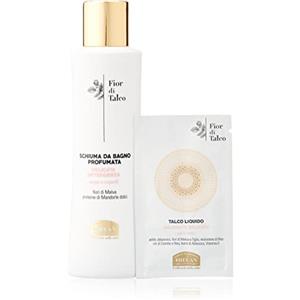 Helan, Fior di Talco, Bagnoschiuma Delicato, Docciaschiuma Corpo e Capelli - Shampoo Idratante e Ristrutturante - Rispetta la Cute, Naturale, Profumato, con Fiori di Malva e Mandorle Dolci - 200 ml