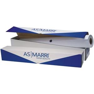 AS MARRI Carta J.80S - Rotolo bianco opaco 610mm x 50mt - 80gr per plotter inkjet