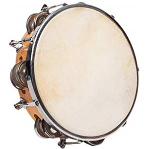 Fuzeau 3991 - Tamburello con pelle naturale, 20 cm, con sonagli