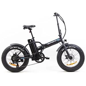 F.lli Schiano E- Boss 20'' E-bike , Bicicletta elettrica Pieghevole Unisex Adulto con Motore 250W e 7 velocità, Batteria al Litio 36V 10,4Ah estraibile, Nera