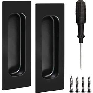 KOUHA Maniglia Per Porta Scorrevole In Acciaio Inox, Maniglie Incasso Nero Per Cassetti Armadi