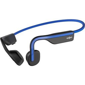 SHOKZ Auricolari OpenMove a conduzione ossea, auricolari sportivi Bluetooth open-ear con microfono, cuffie wireless impermeabili IP55 per corsa e allenamento, autonomia 6 ore, adesivi, Blu