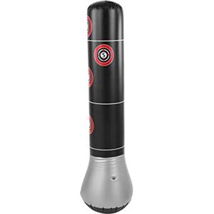 Wakects Sacco da Boxe, Sacco da Boxe da Terra per praticare Karate, Taekwondo e alleviare l'energia repressa nei Bambini, Punching Bag per Casa, Nero