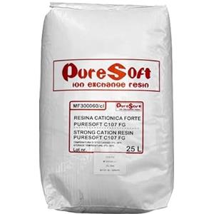 PureSoft Resina Cationica Puresoft Forte Addolcimento Sacco 25 litri depurazione Addolcitore acqua