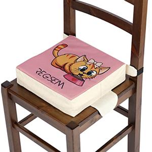 Regsem Alzasedia Per Bambini Rialzo Sedia Alzatina Bimbi Cuscino Alzabimbo X Tavolo Bambino Portatile Alzata Bimbo Alzatine Sedie Seduta Rialzata Riduttore Altezza Alza Sedile (32x32x8cm)