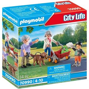 PLAYMOBIL City Life 70990 - Set Nonni con Nipote e Accessori per Bambini dai 4 Anni