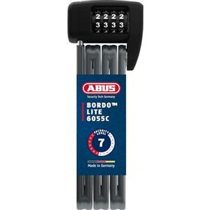 ABUS Lucchetto pieghevole Bordo Lite 6055C - con staffa SR - Lucchetto a combinazione ultraleggero, ideale per biciclette da corsa - Livello di sicurezza 7