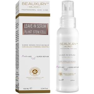 Beauxury Milano Leave In Serum alla Bava di Lumaca per Capelli Lisci e Mossi Danneggiati, Siero Azione Anticrespo e Anti-Age con Staminali Vegetali, Termoprotettore Nutriente da 100 ml