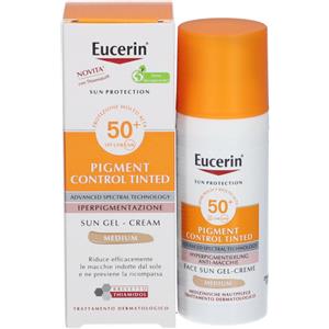 Eucerin Sun Pigment Control Tinted Gel-Crema SPF50 Medium - Protezione Solare Anti-Macchie per Viso