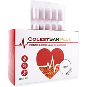 Mekià ® RISO ROSSO FERMENTATO e Coenzima Q10 Elimina colesterolo, Acido Folico e flavonoidi Monacoline Melograno. Mantiene sotto Controllo i Trigliceridi Integratore Colesterolo